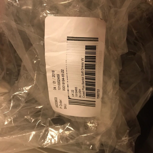 Coast Plus Bardot Soft Dress With Black Tipping - Picture 2 of 2